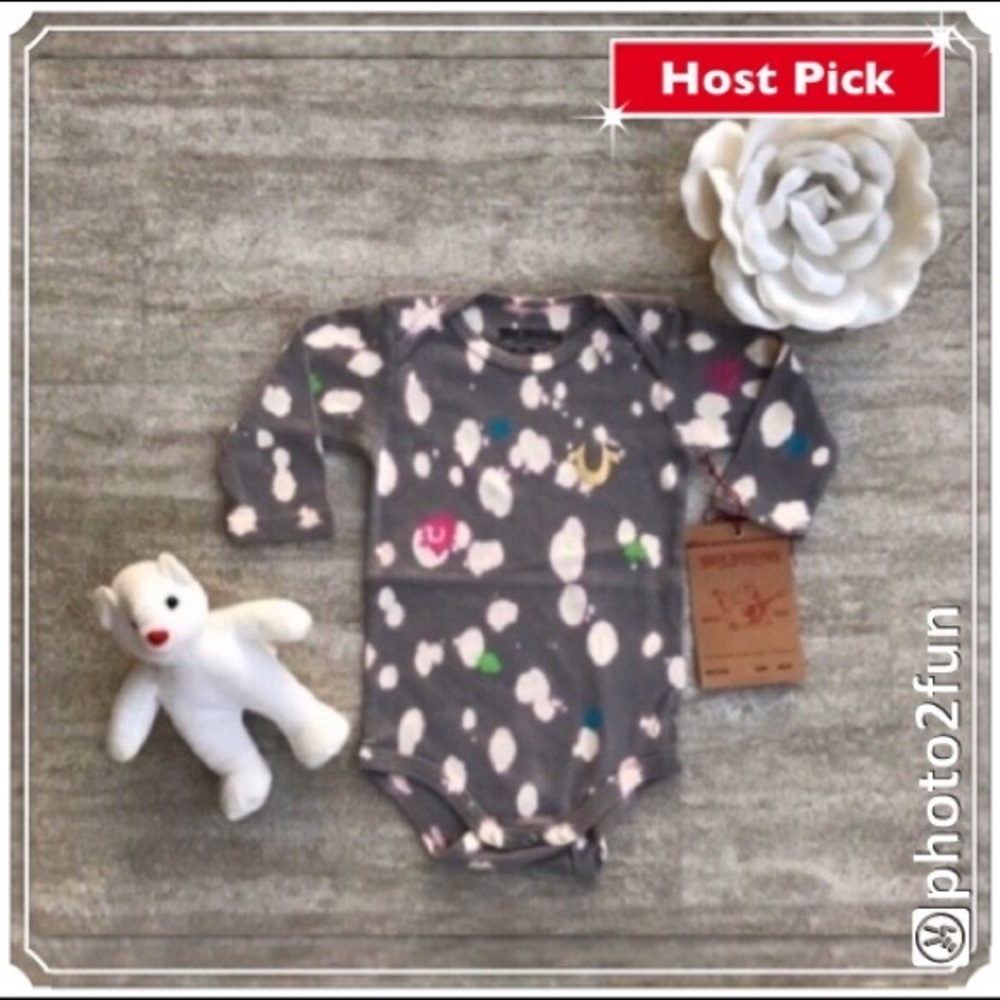 🌟 Last One! True Religion Splatter Paint Onesie